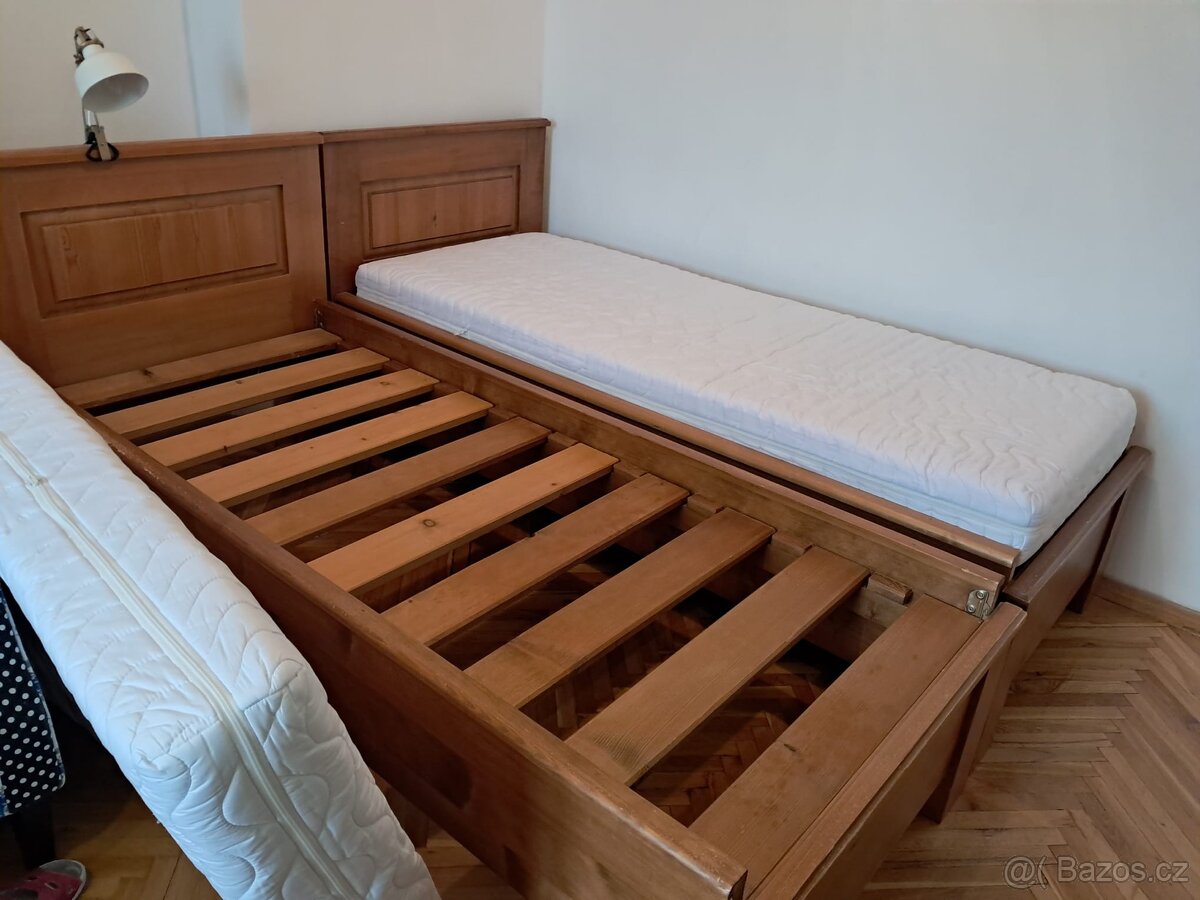 2 postele z masivu 80 x 200cm - 2