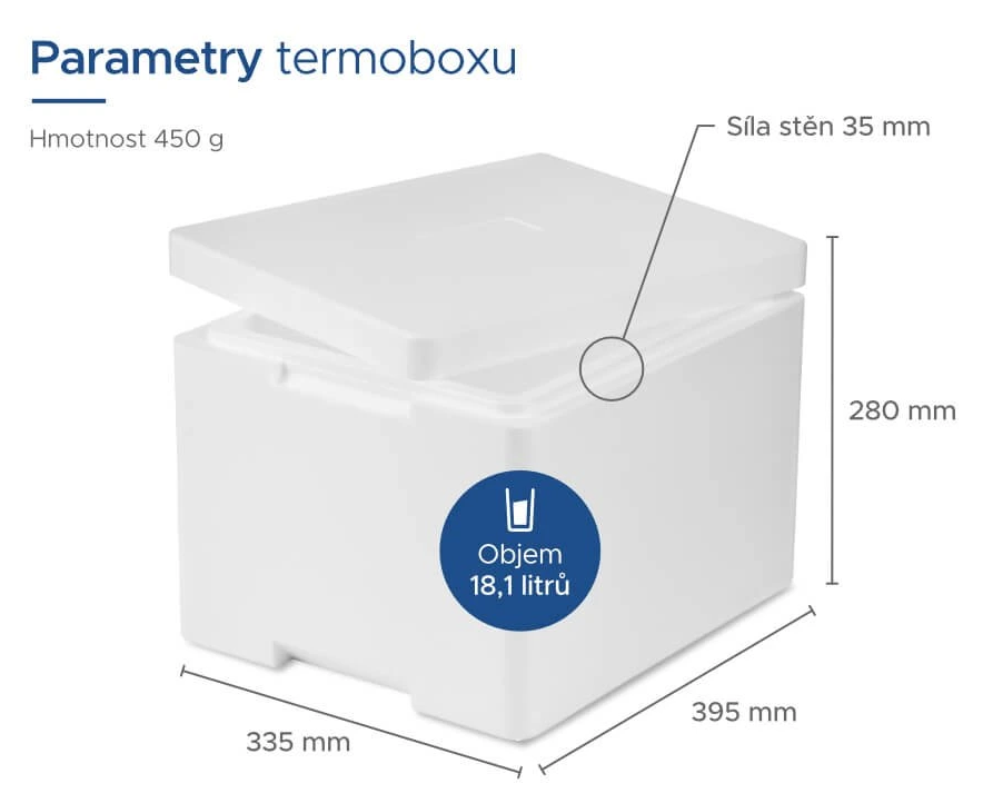 Polystyrenový termobox 18,1 L - 2