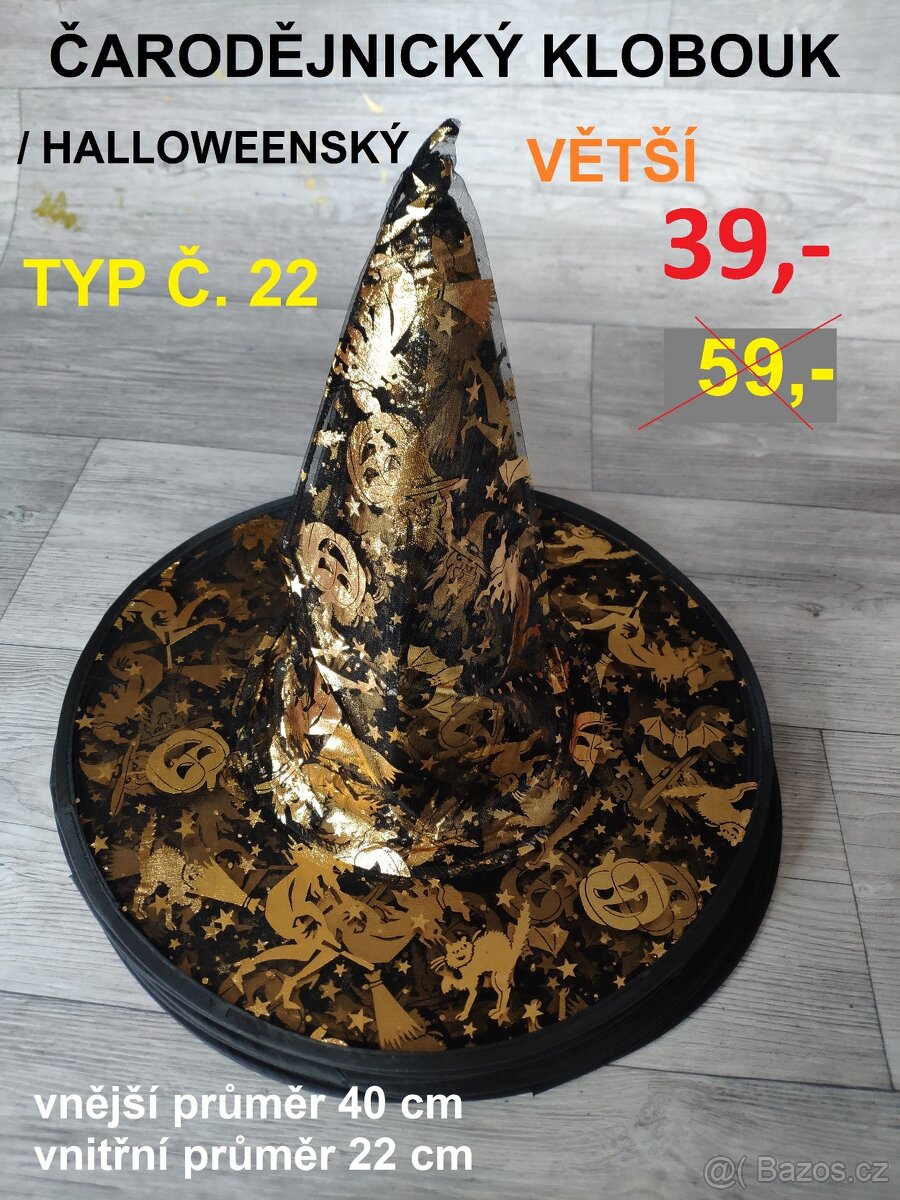 Čarodějnické klobouky - VĚTŠÍ - SLEVA na vše - 2