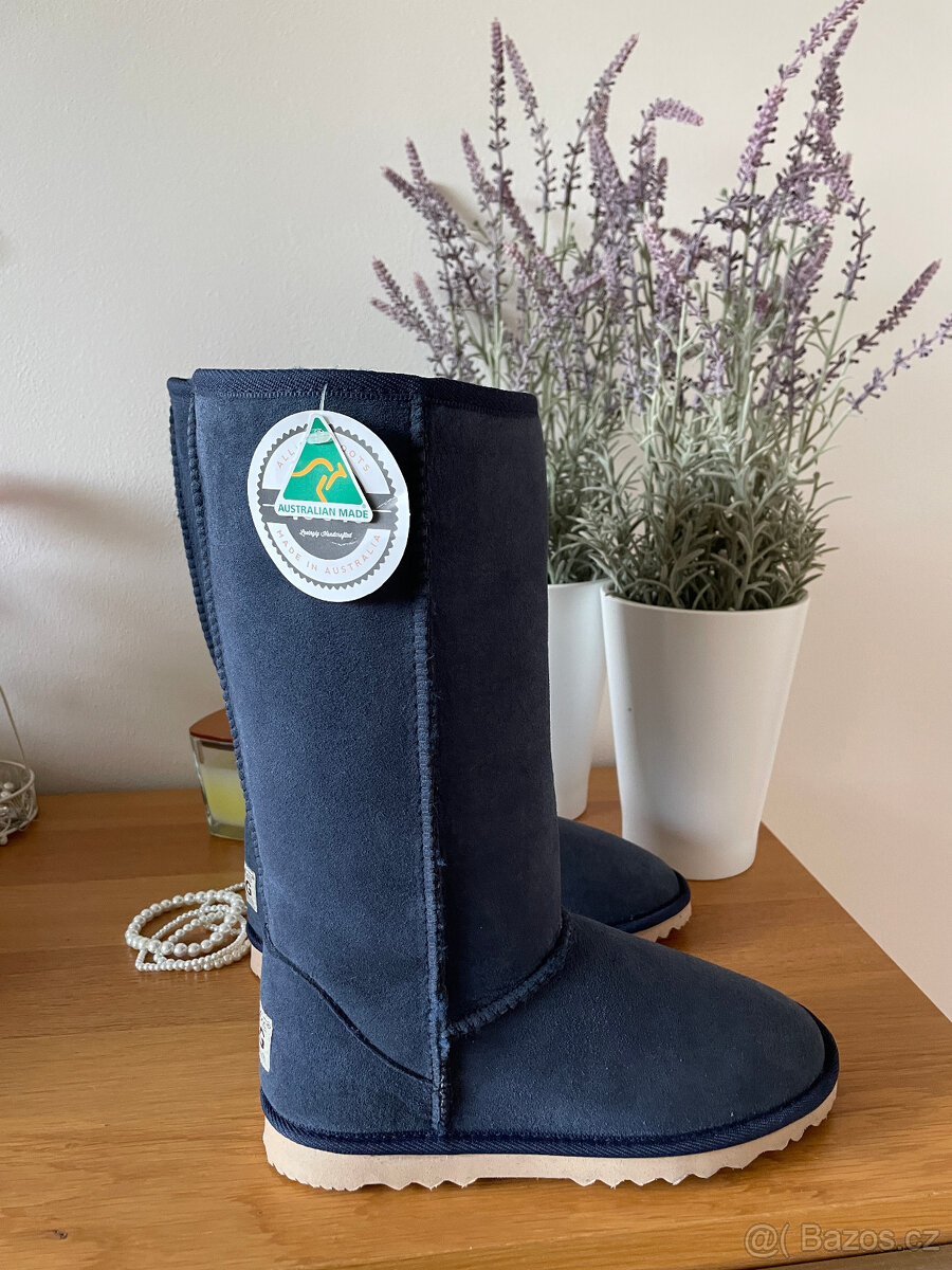 Nové modré kožené válenky sněhule boots UGG vel. 39 - 2