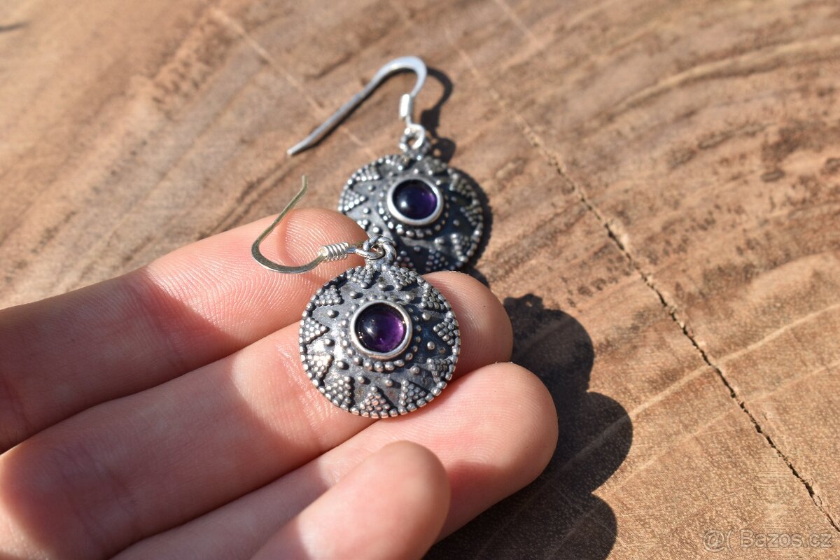 Stříbrné naušnice- vzor Velká Morava, 9.st. - 2