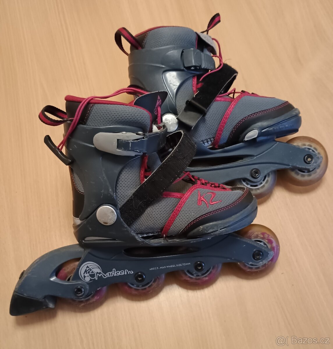 Značkové dívčí kolečkové brusle K2 - nastavitelná vel. 29-34 - 2