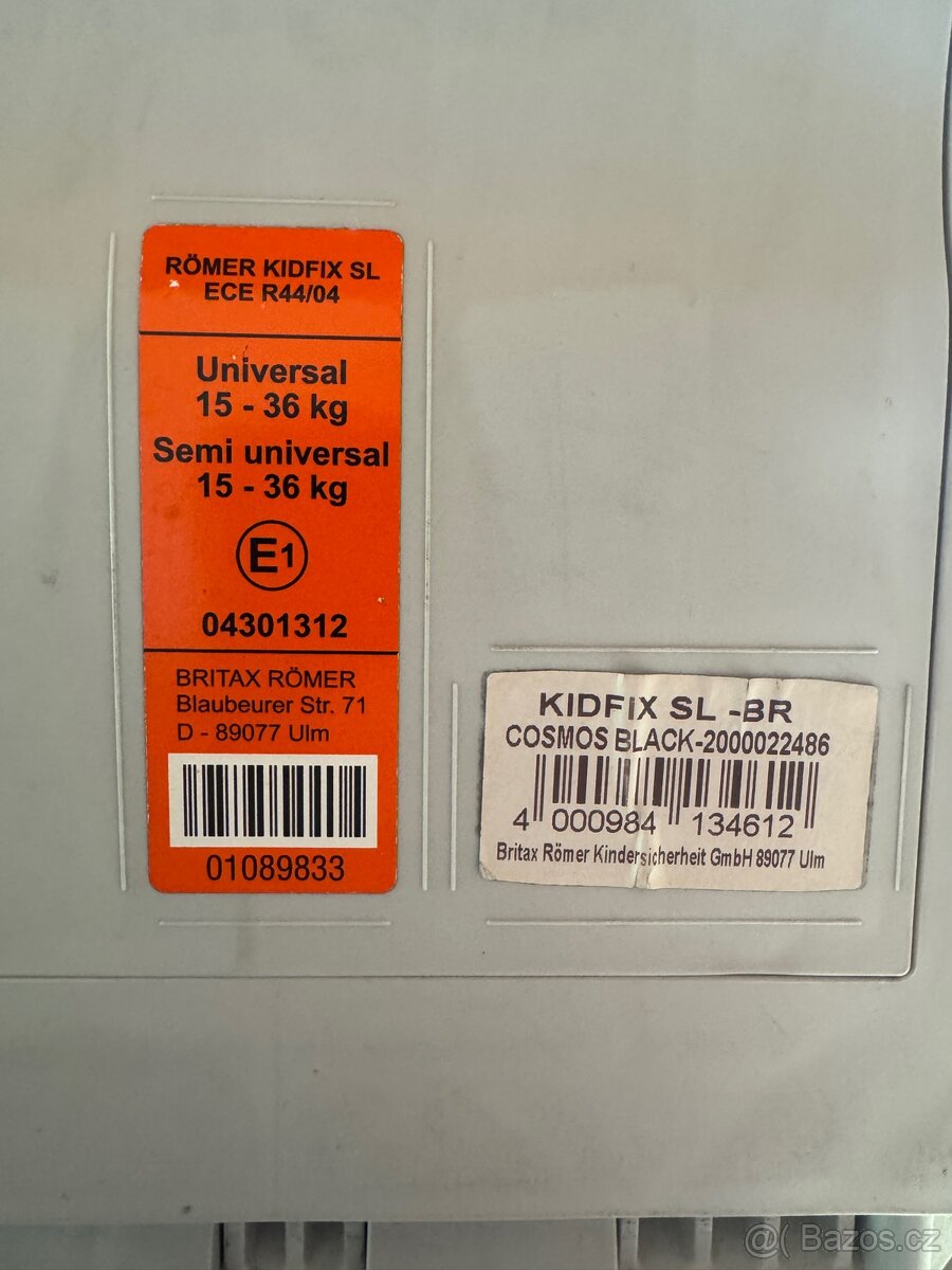 Autosedačka Britax Römer Kidfix SL15-36kg - 2