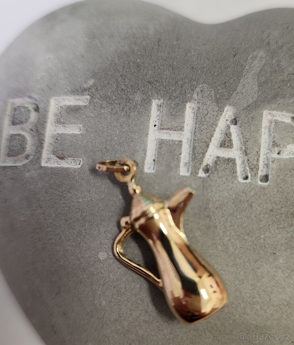 Zlatý přívěšek konvička - 2