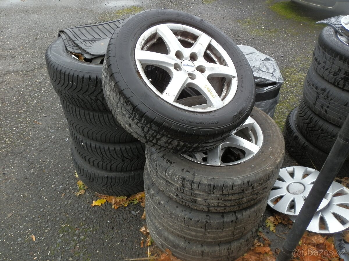 Prodám alu kola s pneu 205/60 R16 na Suzuki - 2