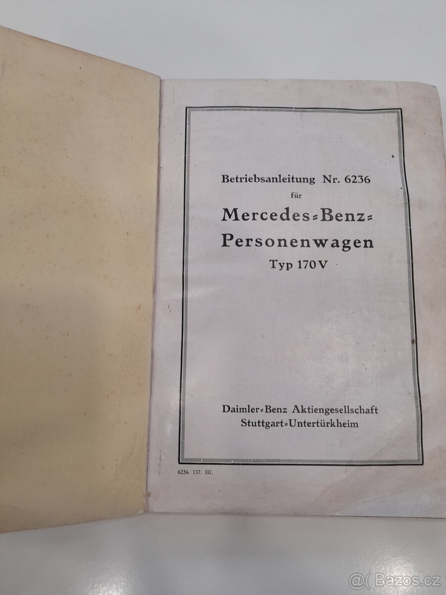 Mercedes Benz 170V - návod k obsluze - 2
