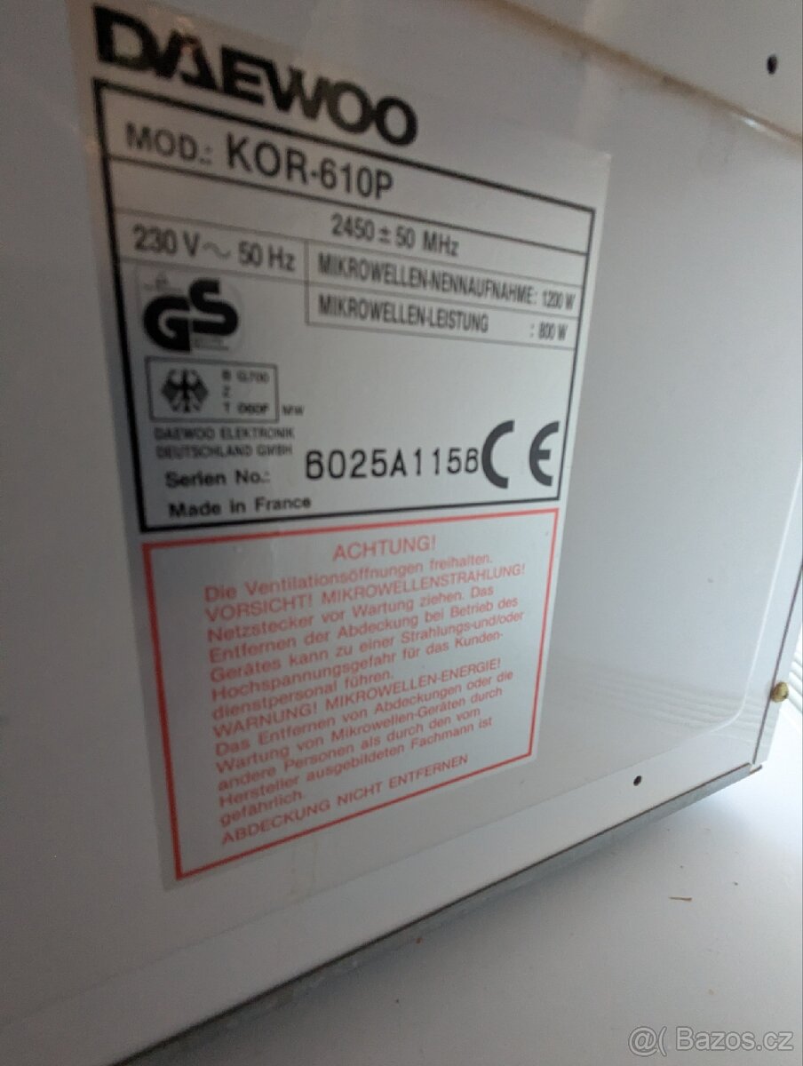 Mikrovlnná trouba Daewoo - 2