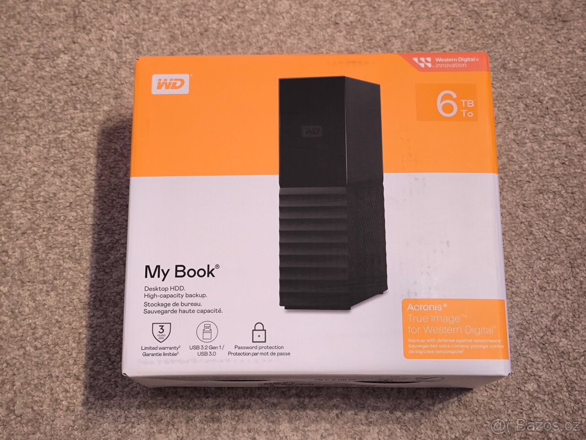Externí pevný disk 3,5" Western Digital My Book 6TB Nový - 2