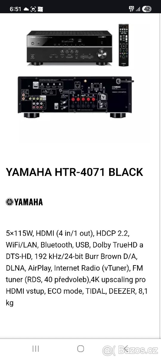 Receiver Yamaha htr 4071 - 2