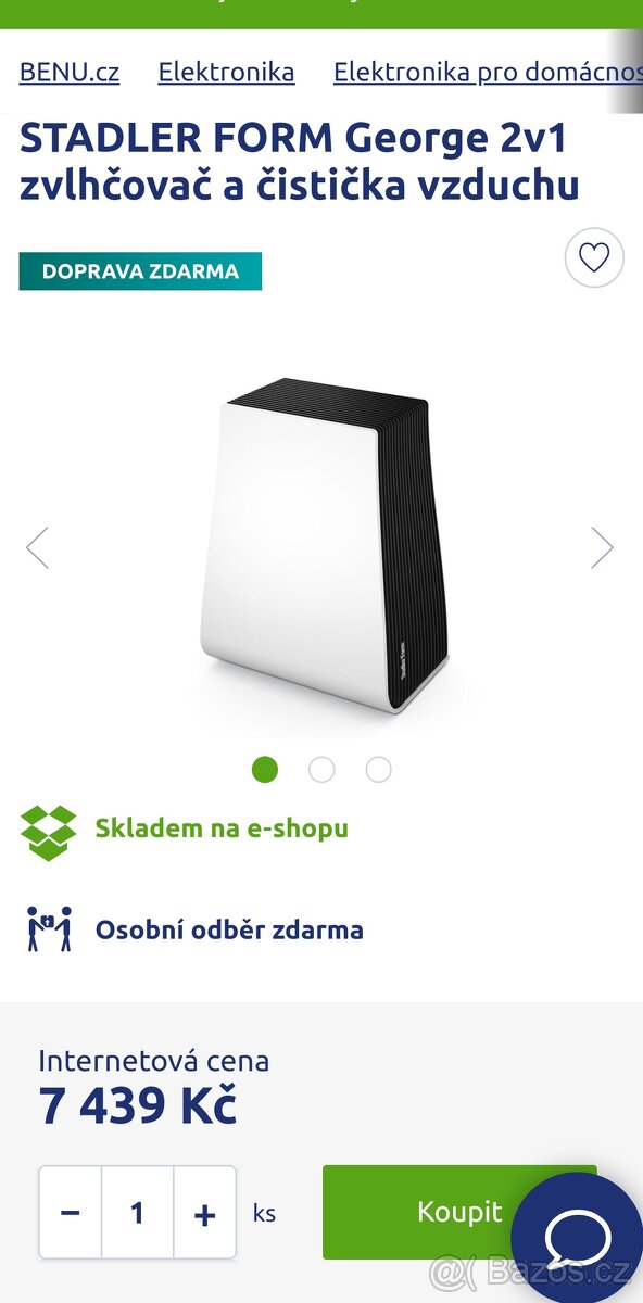 Čistička vzduchu a zvlhčovač 2v1 - 2