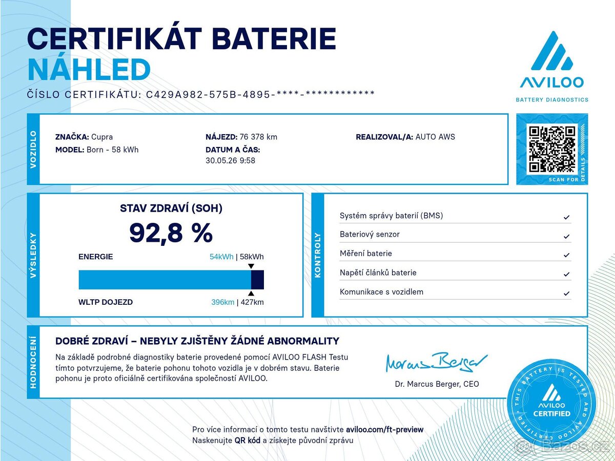 Cupra Born 150kW LED Kamera Tepelko - 2