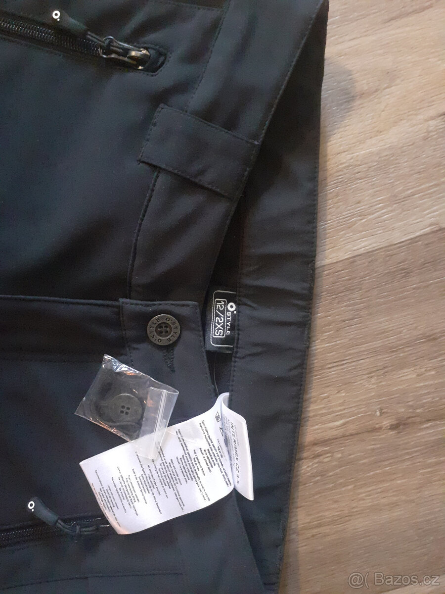 Ostyle Reece black softshell kalhoty, vel. 12/2XS - 2