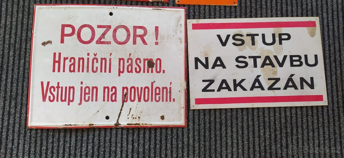 Cedule retro smaltovane a plastove - 2