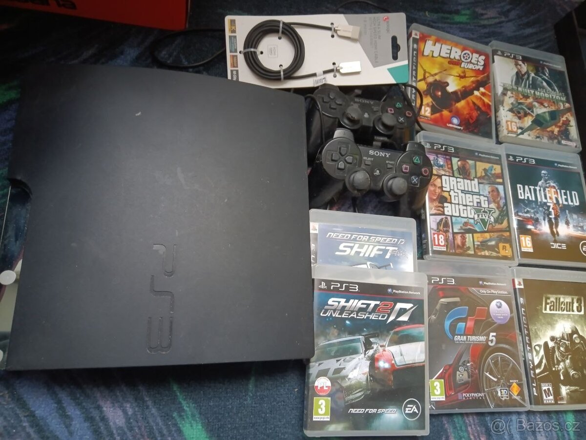 Playstation 3 + 8 her + 2 ovladače s novým hdmi kabelem - 2