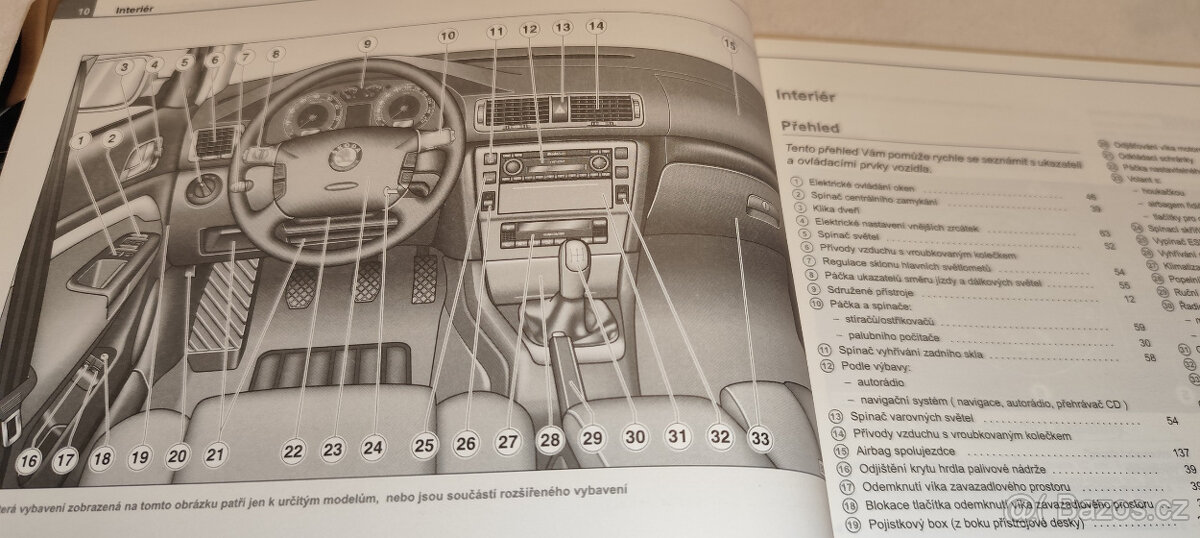 Škoda Superb 1 - příručka - návod k obsluze v češtině - 2