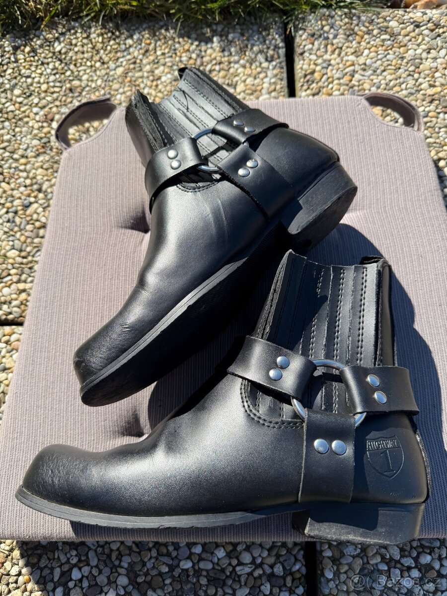 Kožené motorkářské boty tzv. Koně - 2