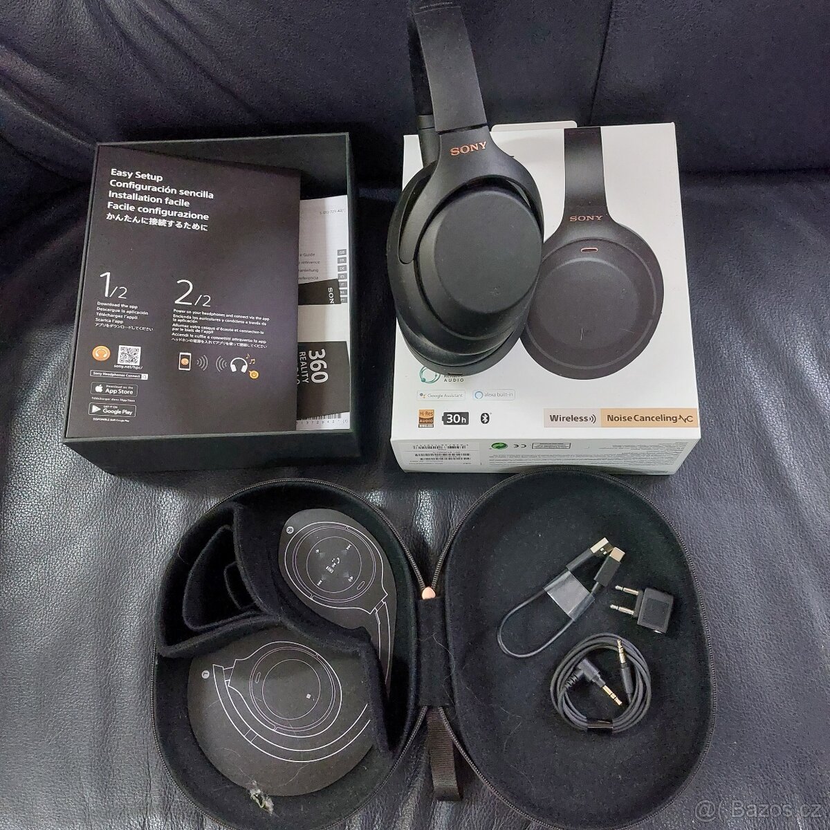 Sluchátka Sony WH-1000XM4,pouzdro,krabice,krásný stav - 2