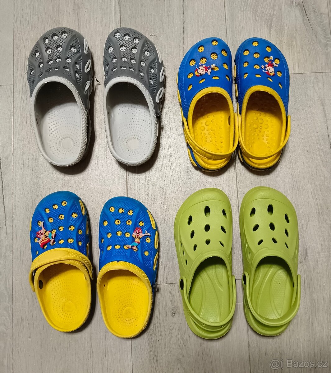 4x dětské boty 34 vel + 4x pantofle 34,35,36 vel. - 2