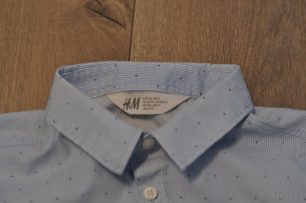 Chlapecká košile vel.146 bleděmodrá - 2