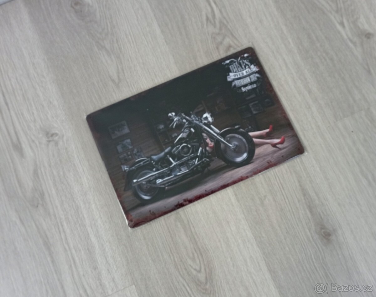 Plechový obrázek Harley Davidson Fat Boy - 2