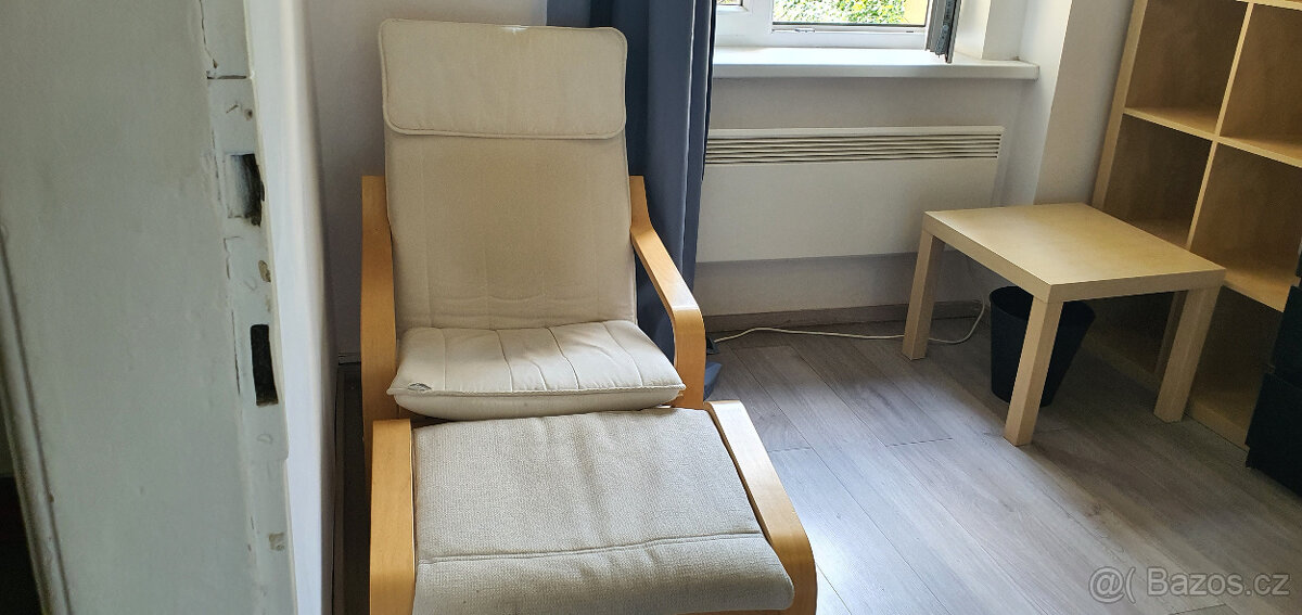 křeslo IKEA POÄNG + lenošku bílá barva - 2