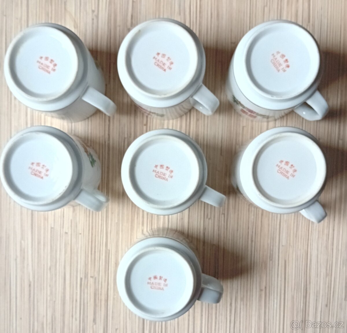 čínský porcelán hrnečky 6+1 - 2