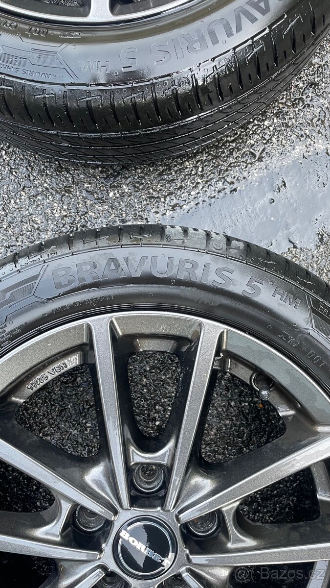 Prodám alu kola Borbet 15” s pneu Barum Bravuris - 2