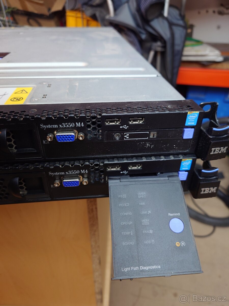 IBM x3550 M4 (2x E5-2630v2, 6c/12t) + ližiny - 2