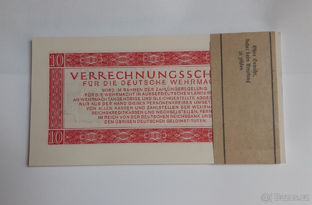 50 ks balíček Wehrmacht 10 Reichsmark 1944,UNC - 2