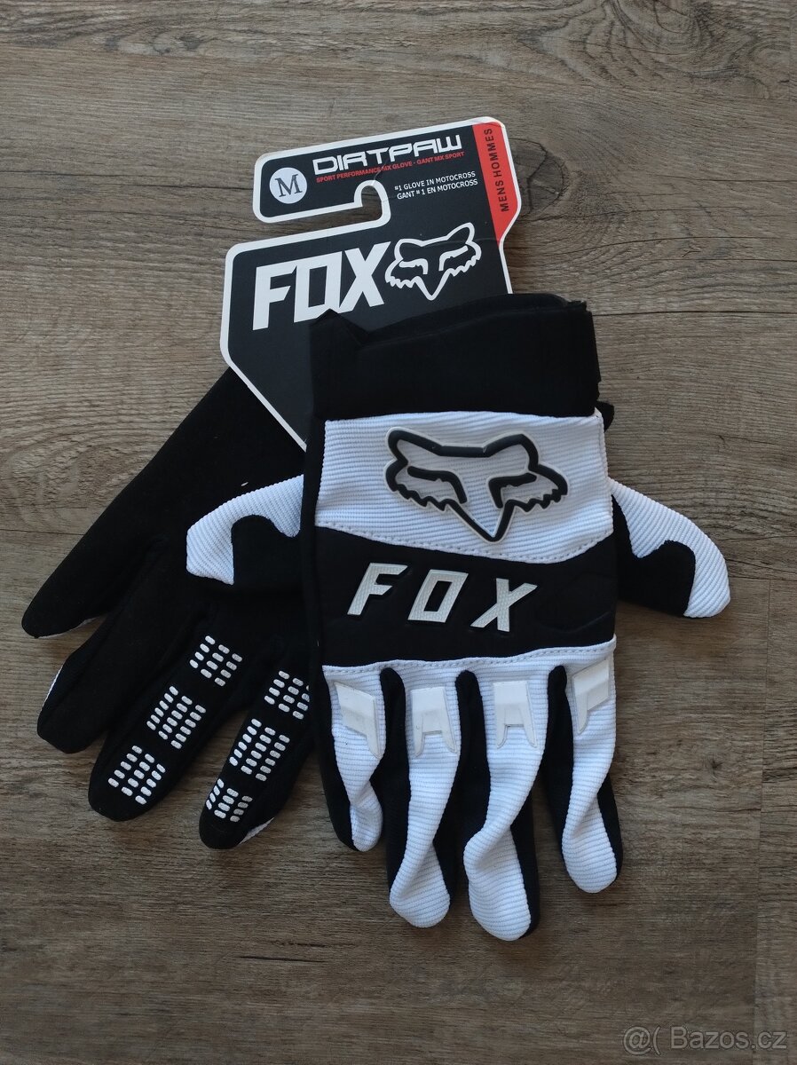 Rukavice FOX bílo-černé - 2