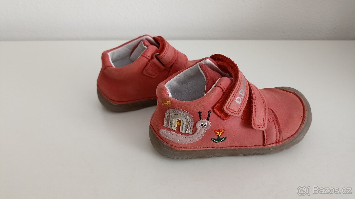Barefoot dětské tenisky D.D.step - červené - 24 - 2