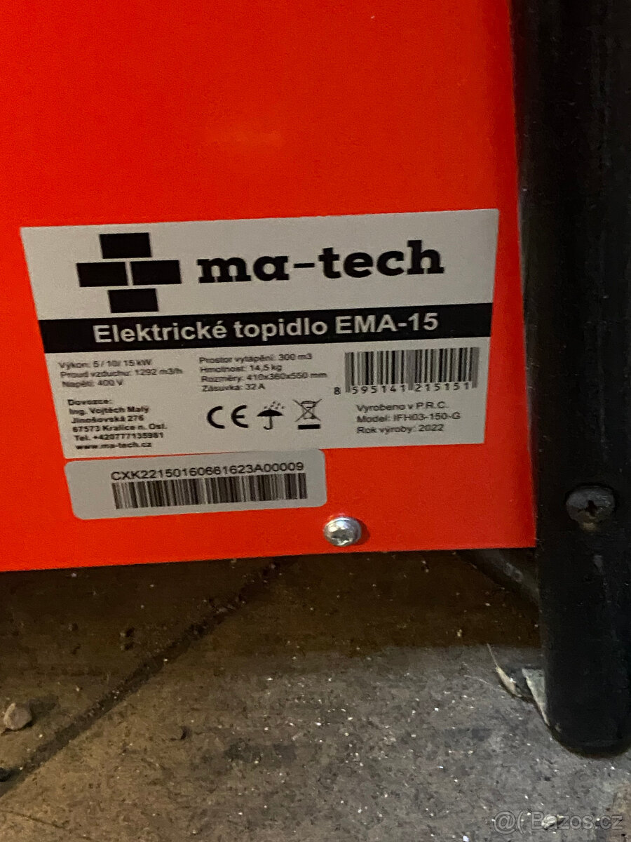 Elektrická topidla přímotopy 15kw 3kw 2kw - 2