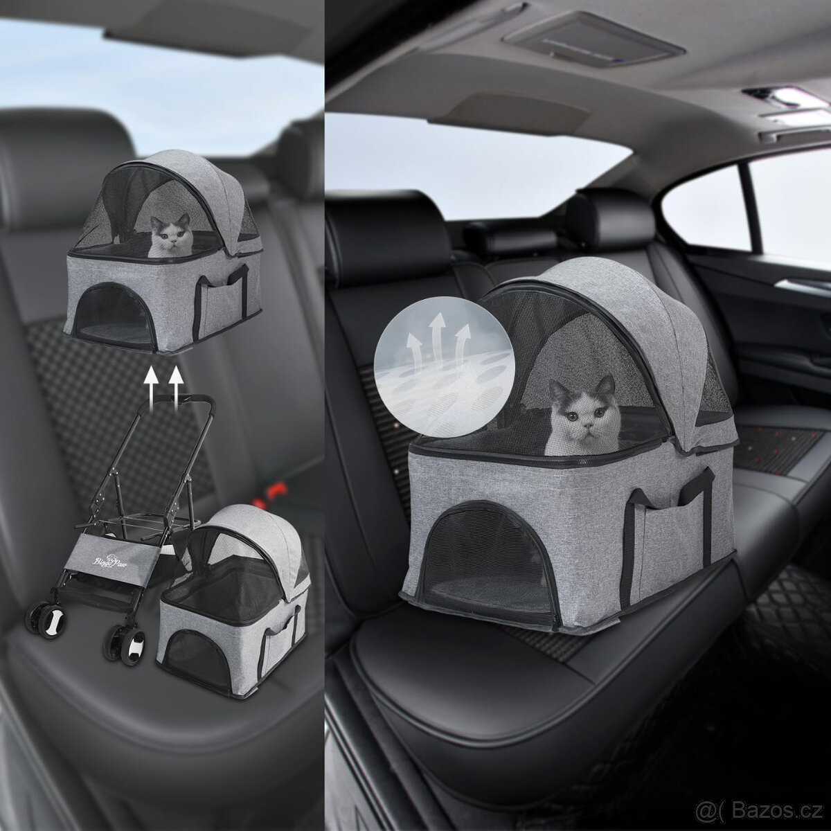 Skládací kočárek Bingopaw pro psy a kočky - 2