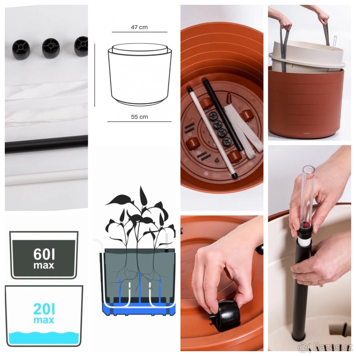 Samozavlažovací nové květináče Berberis 55 - 2