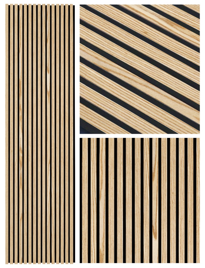 Odhlučňovací akustický protihlukový panel - přírodní jasan - 2