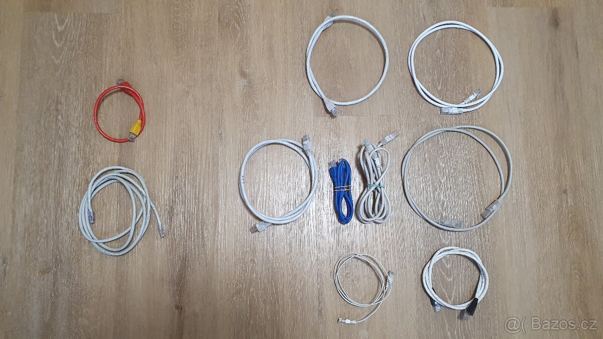 Různé ethernetové kabely (Cat5,Cat5e,Cat6 - UTP,FTP) - 2