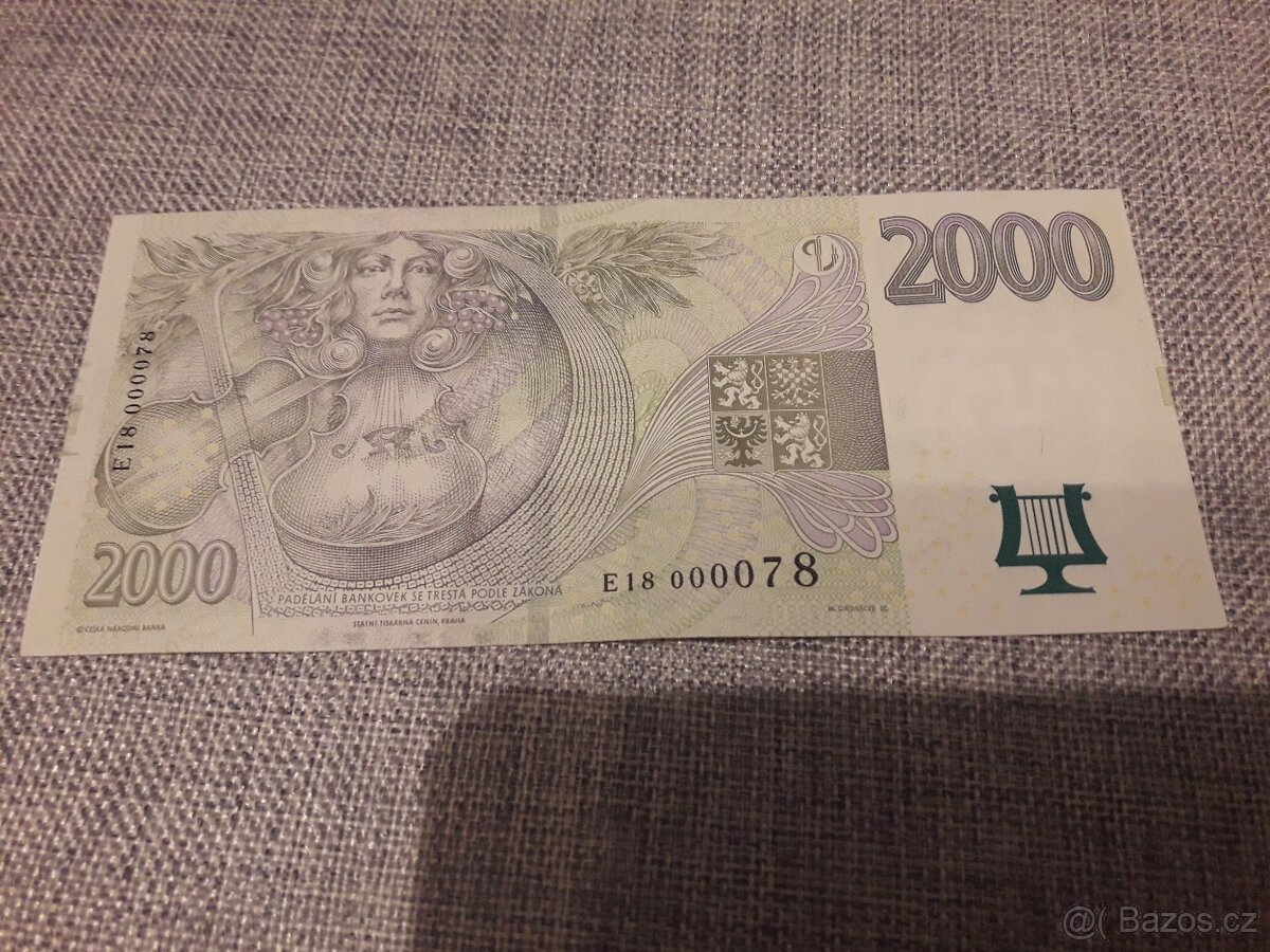 Bankovka 2000,- Kč - série E18 - 2
