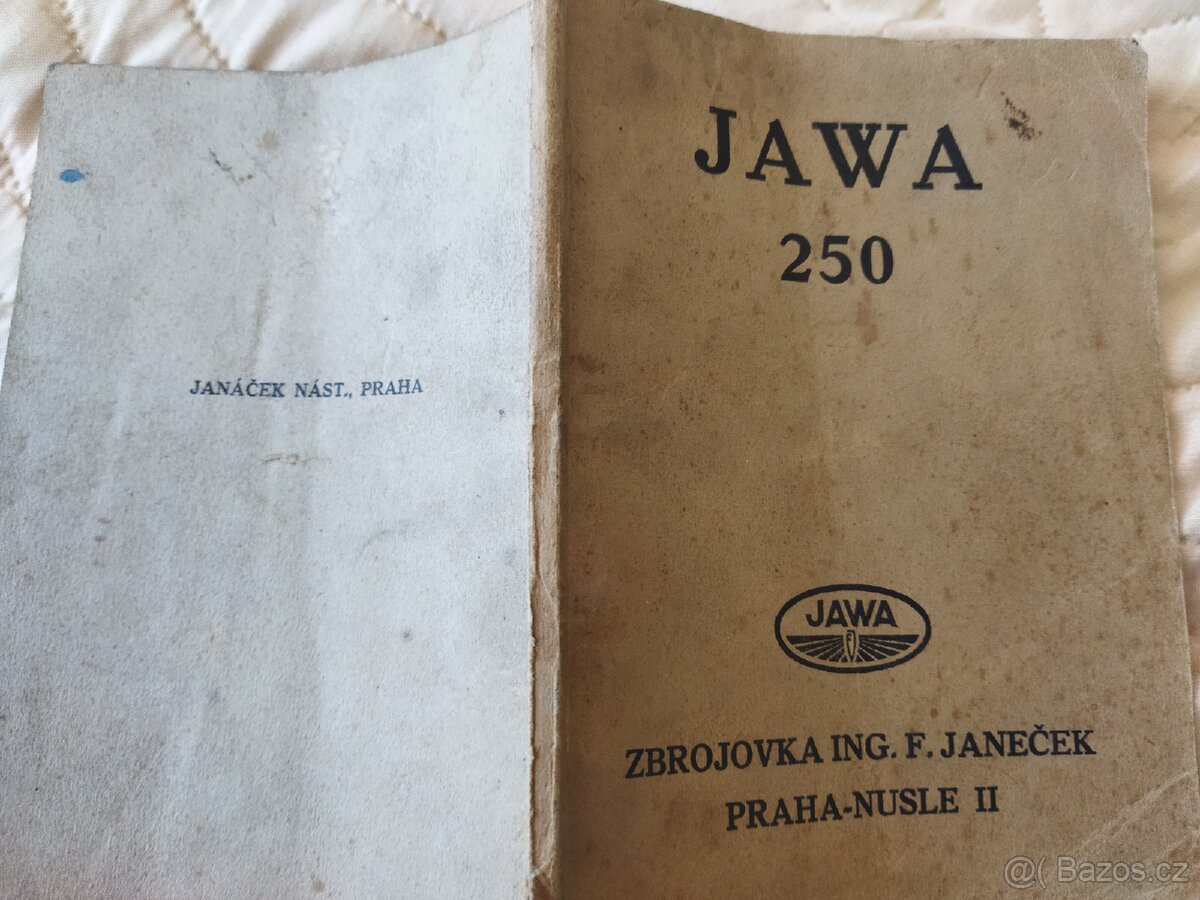 Jawa 250 - příručka. 1939 - 2