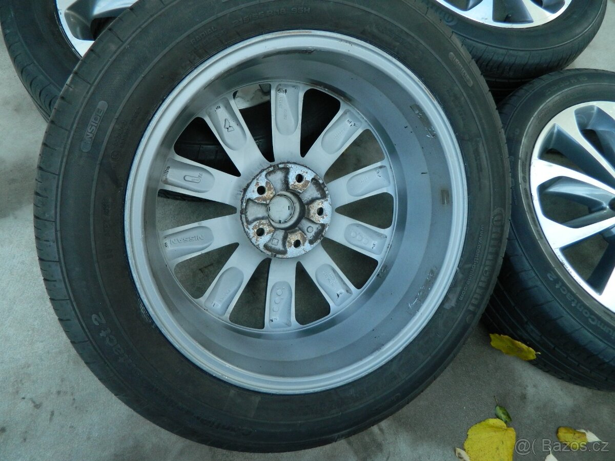 alu kola Nissan qashqai+letní pneu r18 - 2