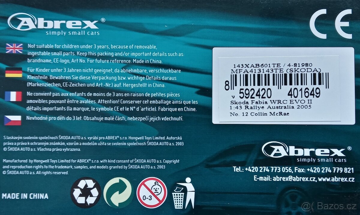 ABREX 1:43 RALLYE AUSTRALIA 2005 - 2