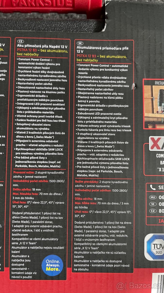 Aku přímočará pila Parkside - 2