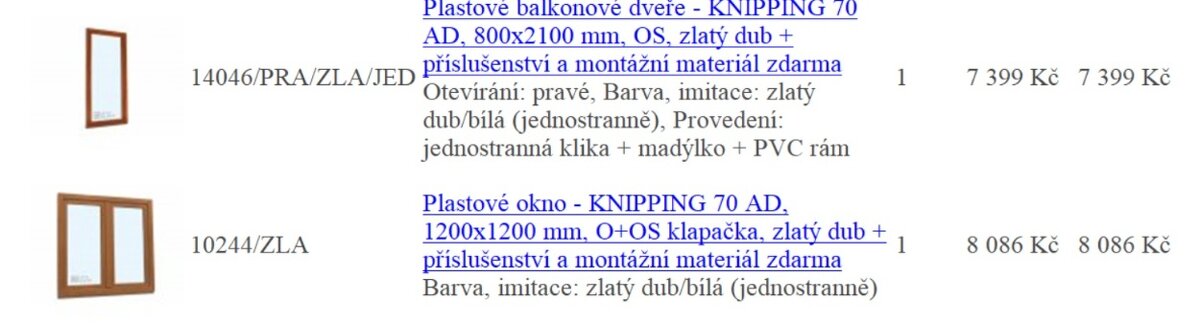 Okna, dveře, sítě do oken - 2