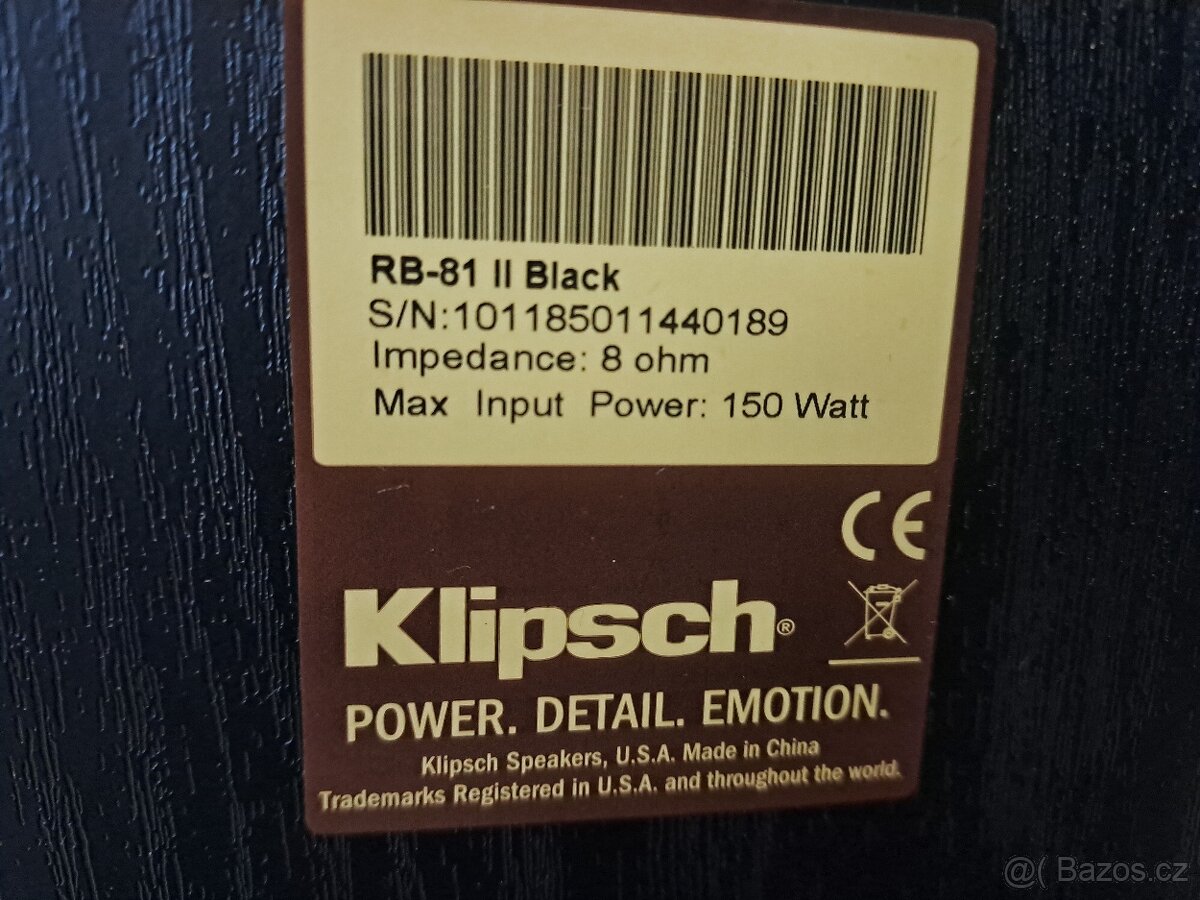 Repro soustava Klipsch RB-81 II Black - 2