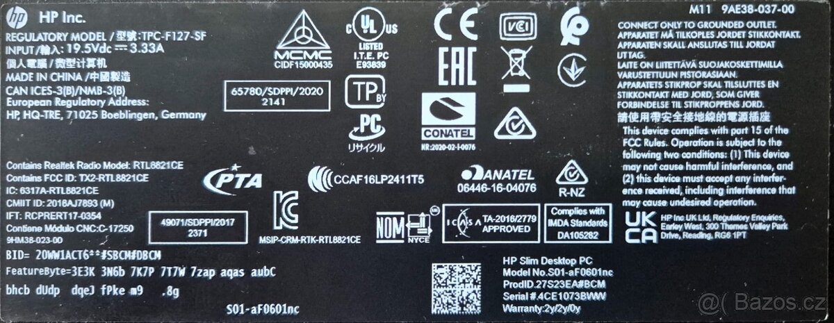 Sestava PC HP s monitorem LG - 2