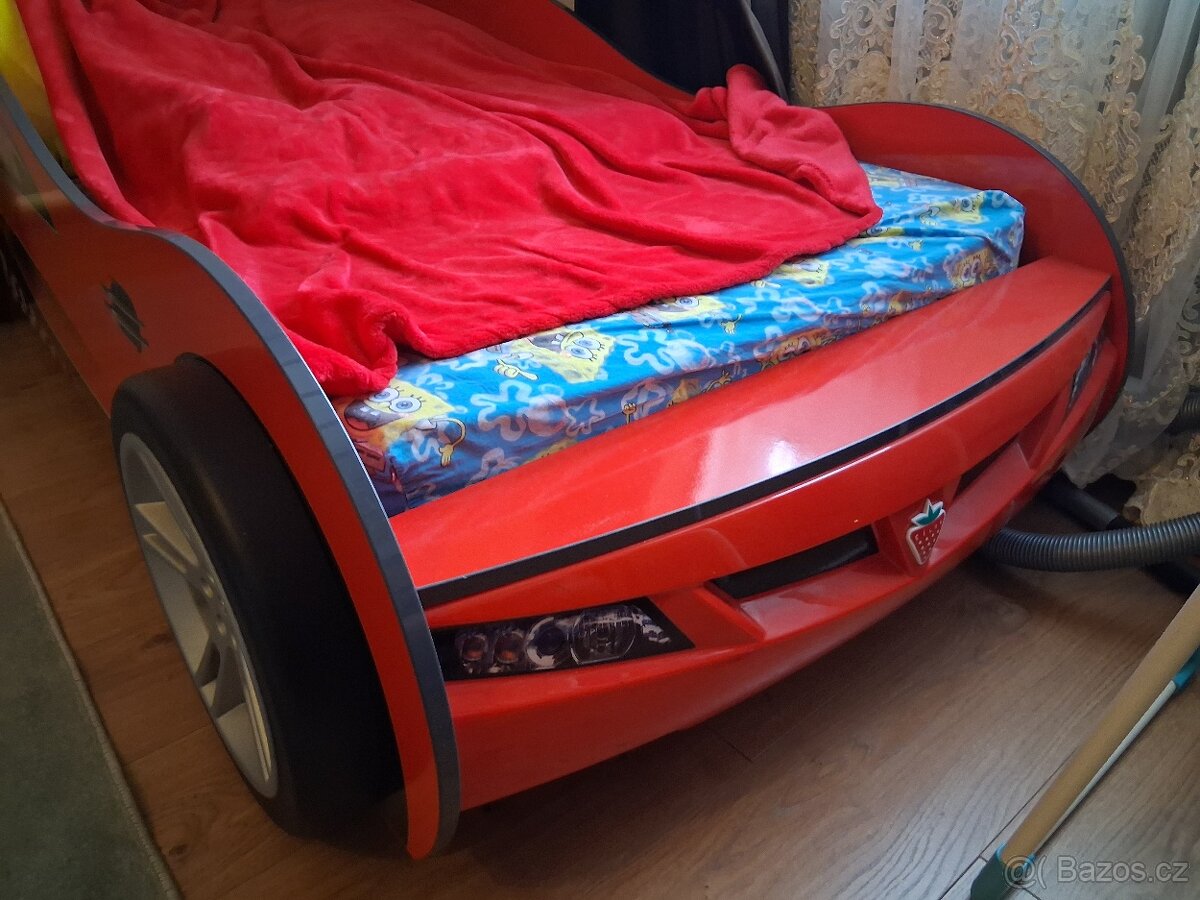 Dětská postel auto 90x190 cm Coupe červená - 2