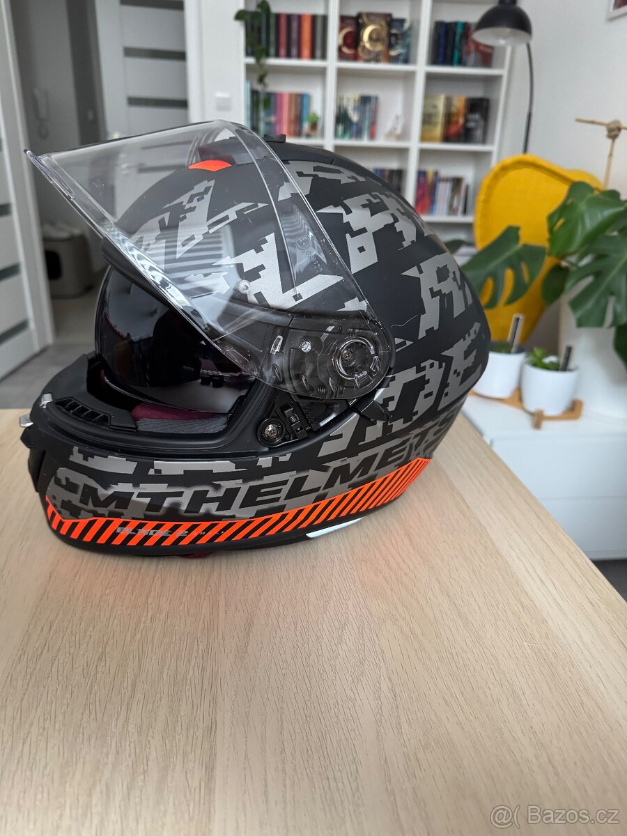 Integrální helma MT BLADE 2SV CHECK Matt Grey – velikost S - 2