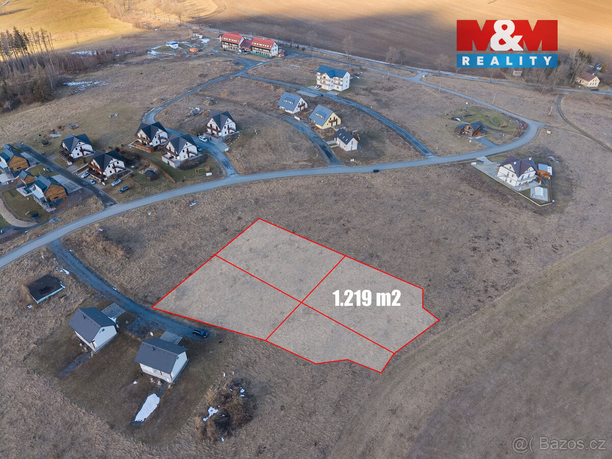 Prodej pozemku k bydlení, 1219 m², Václavov u Bruntálu - 2