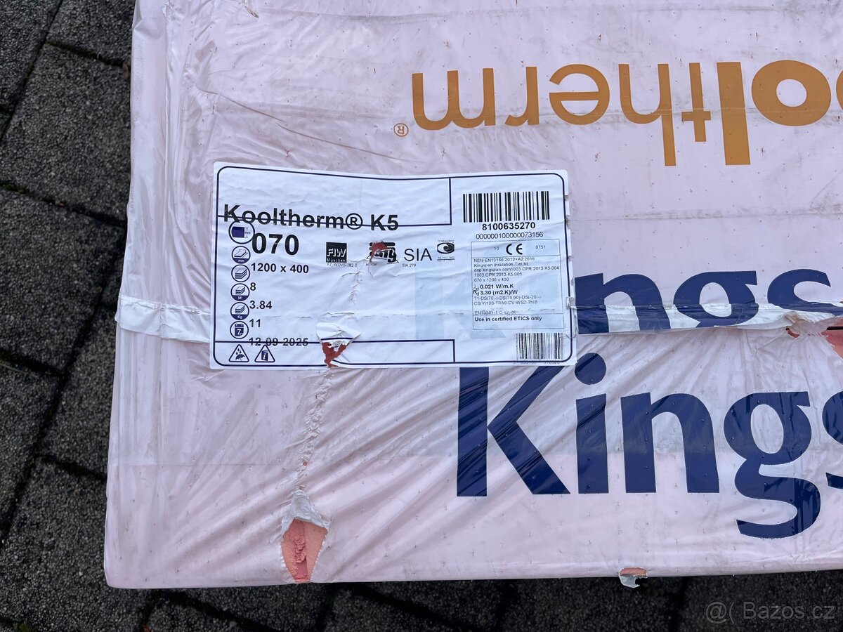 Tepelná izolace KOOLTHERM K5 70 mm (3,84 m2/bal.) - 2