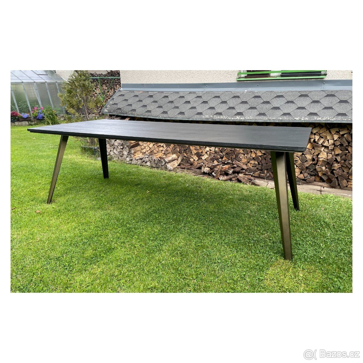 Dřevěný jídelní stůl – City 230 cm - kovové nohy - 2