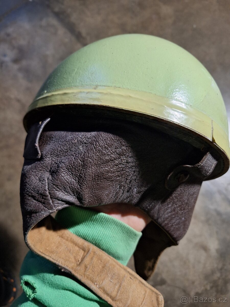 Retro přilba helma kokos+ brýle - 2